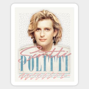 Scritti Politti  ... Retro Faded-Look 80s Fan Design Sticker